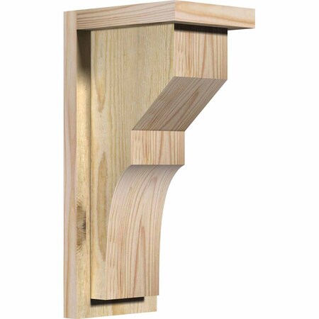 Ekena Millwork Monterey Rough Sawn Corbel w/Backplate, Douglas Fir, 6"W x 8"D x 16"H COR06X08X16MON01RDF